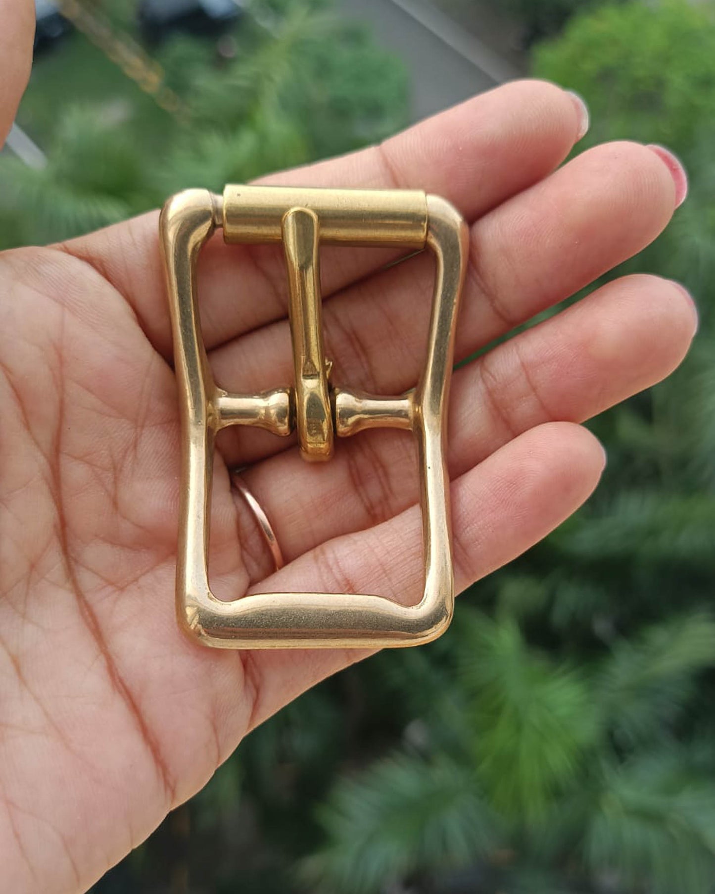 Cedi Center Bar Buckle (Solid Brass)