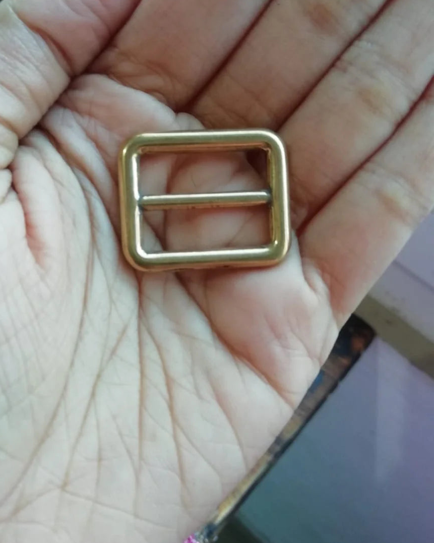 Square Glide Buckles in Solid Brass| Adjustable Brass Slide Buckles