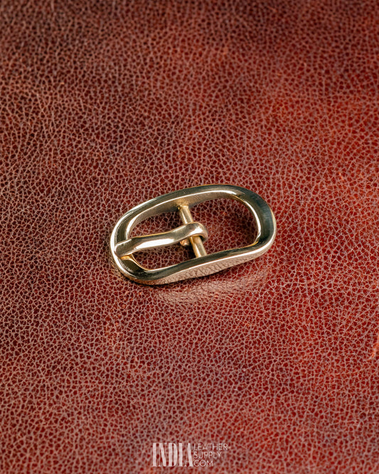 22mm Centre Bar Buckle, Solid Brass | India Leather Supply