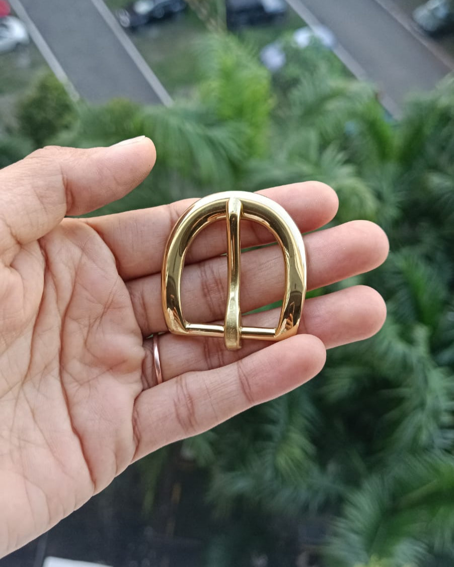 25mm Premium Lacquered Solid Brass Buckle | India Leather Supply