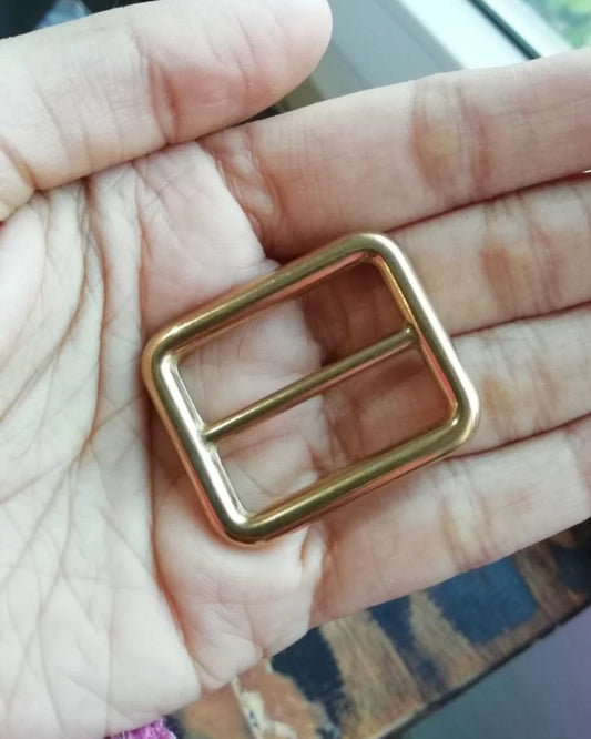 Square Glide Buckles in Solid Brass| Adjustable Brass Slide Buckles