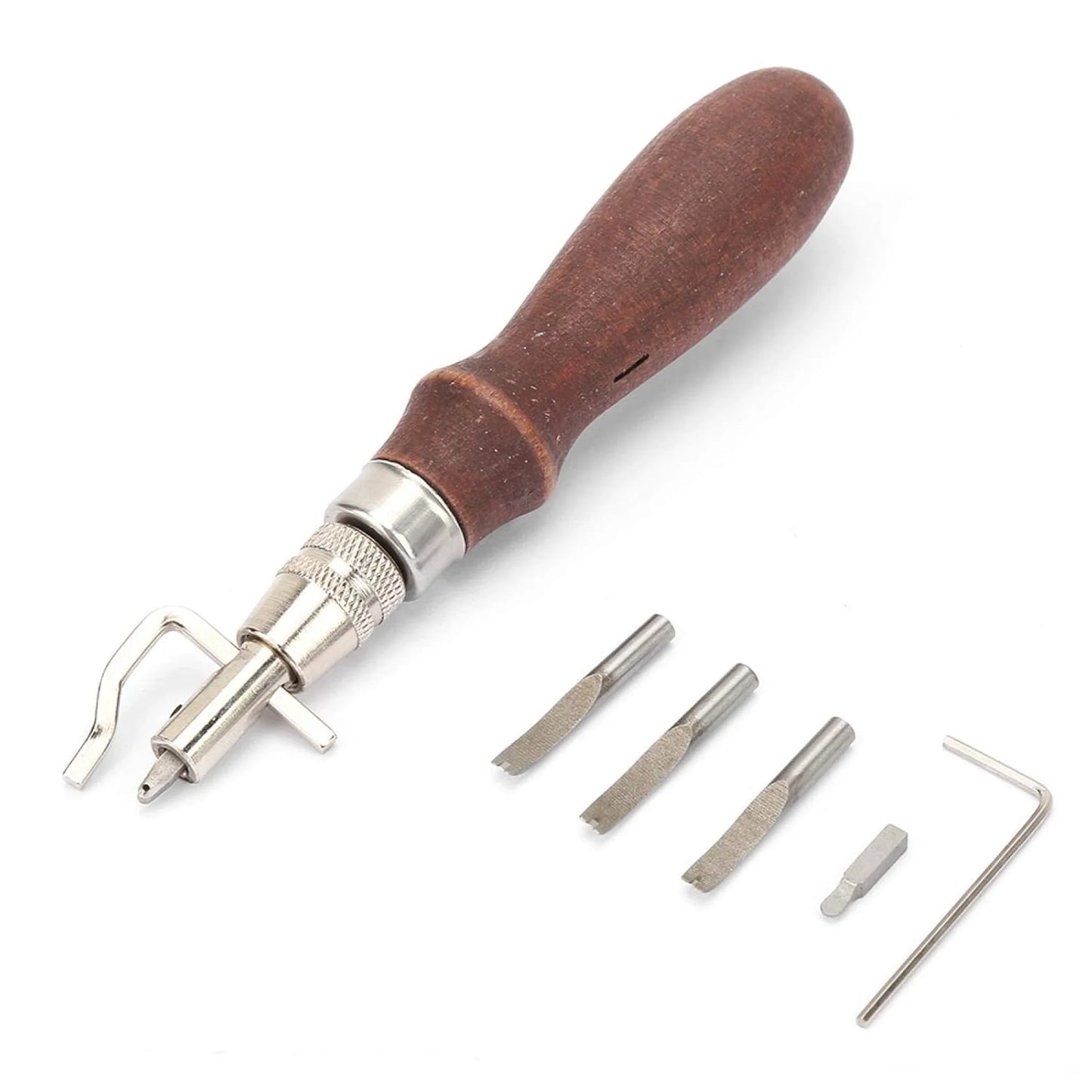 Leather Groover Tool, 7 in 1 Adjustable Leather Stitching Groover