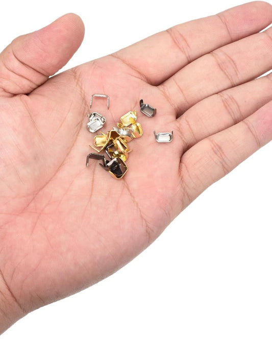 Two Prong Claw Rivets in Brass Pack of 10