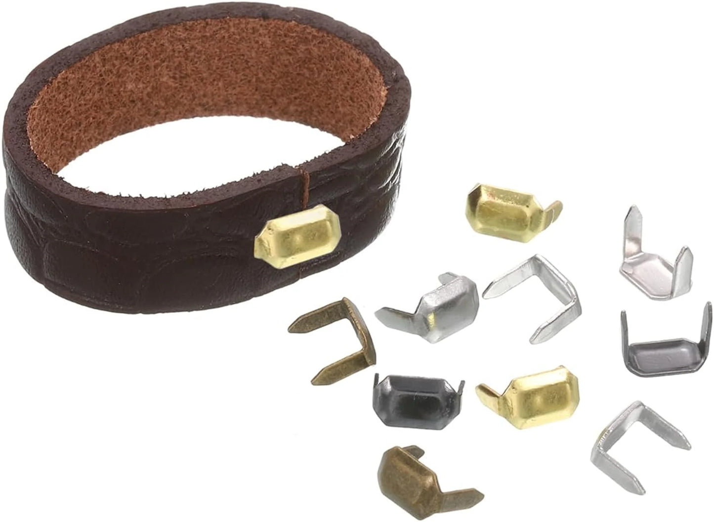 Two Prong Claw Rivets in Brass Pack of 10