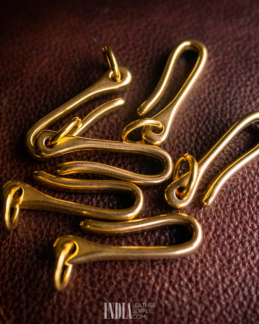 50mm Fish Hook in Solid Brass