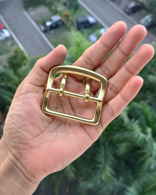 44mm Premium Lacquered Double prong Solid Brass Buckle