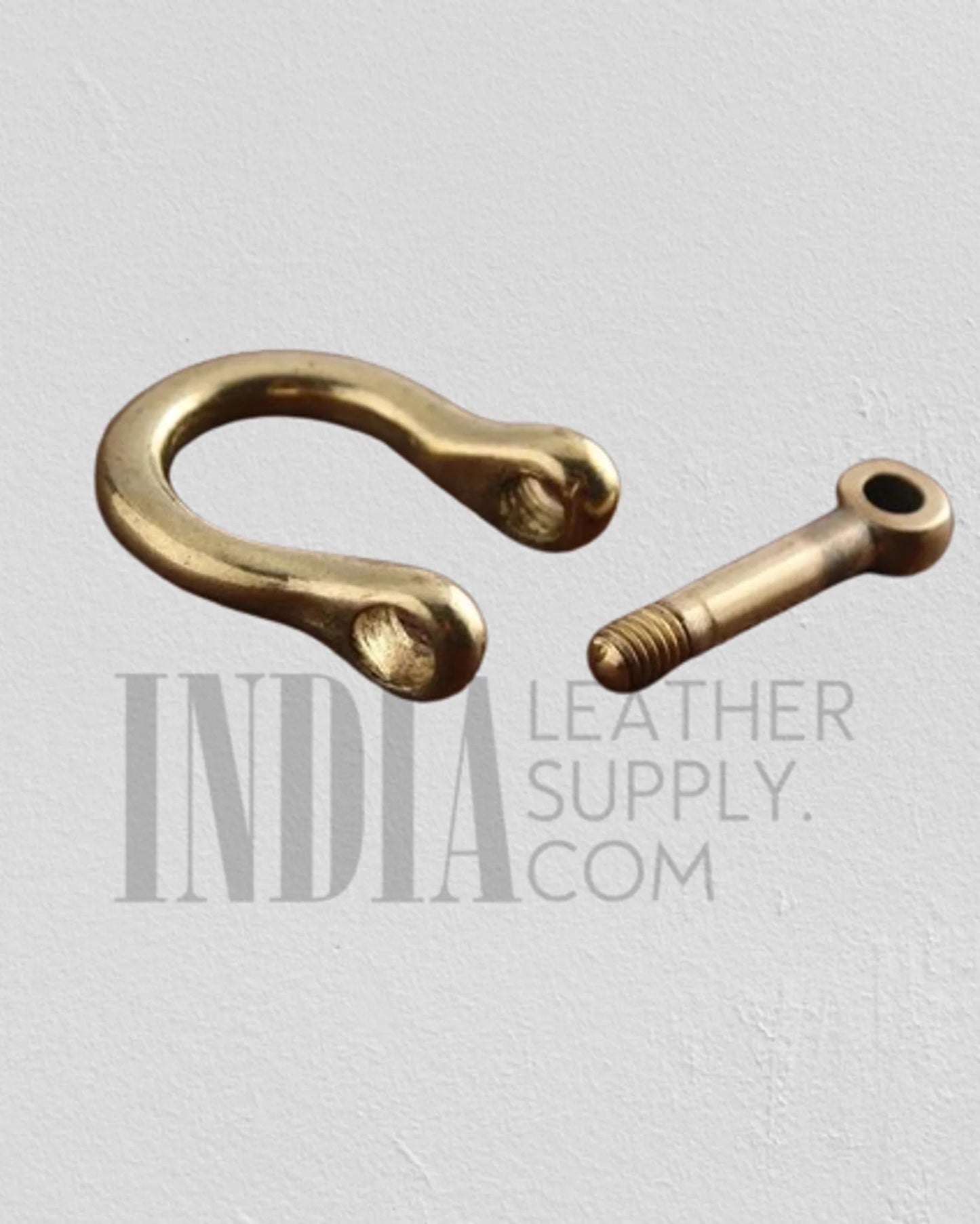 Brass horseshoe D-ring