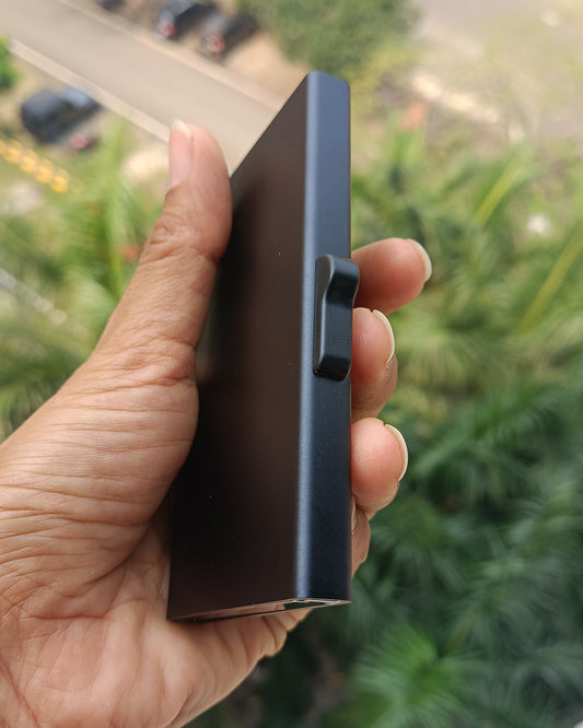 Sliding Card Holder Side Press