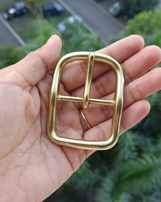 38mm Premium  Center Bar Solid Brass Buckle