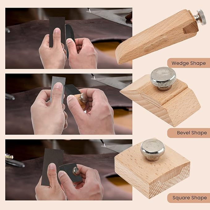 Wooden Sandpaper Block