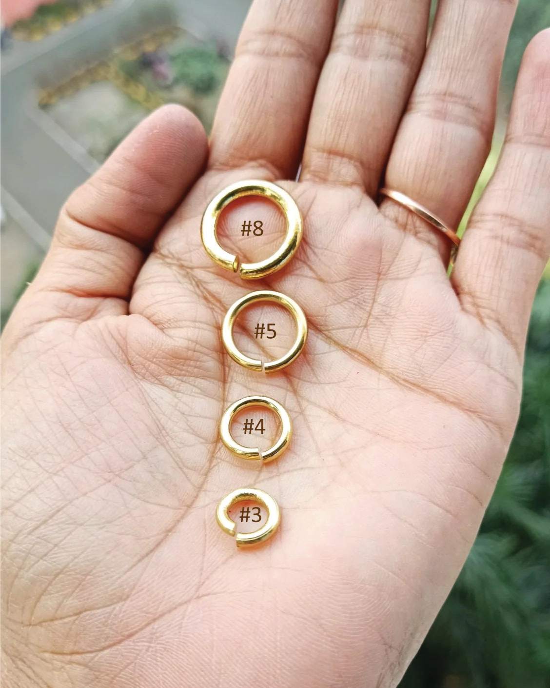 Brass Split Link Ring 10 per pack | India Leather Supply