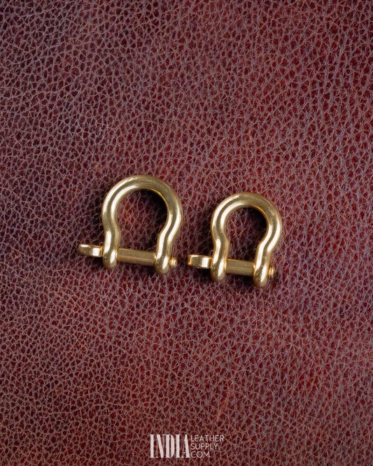 Horseshoe D Ring, Solid Brass (Screw Pin) | India Leather Supply