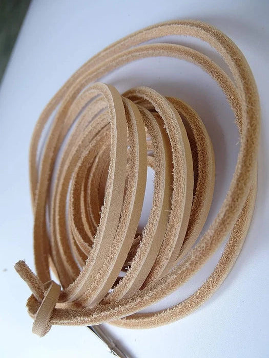 Rawhide Leather Shoe Laces 1 Pair (Natural crust colour)