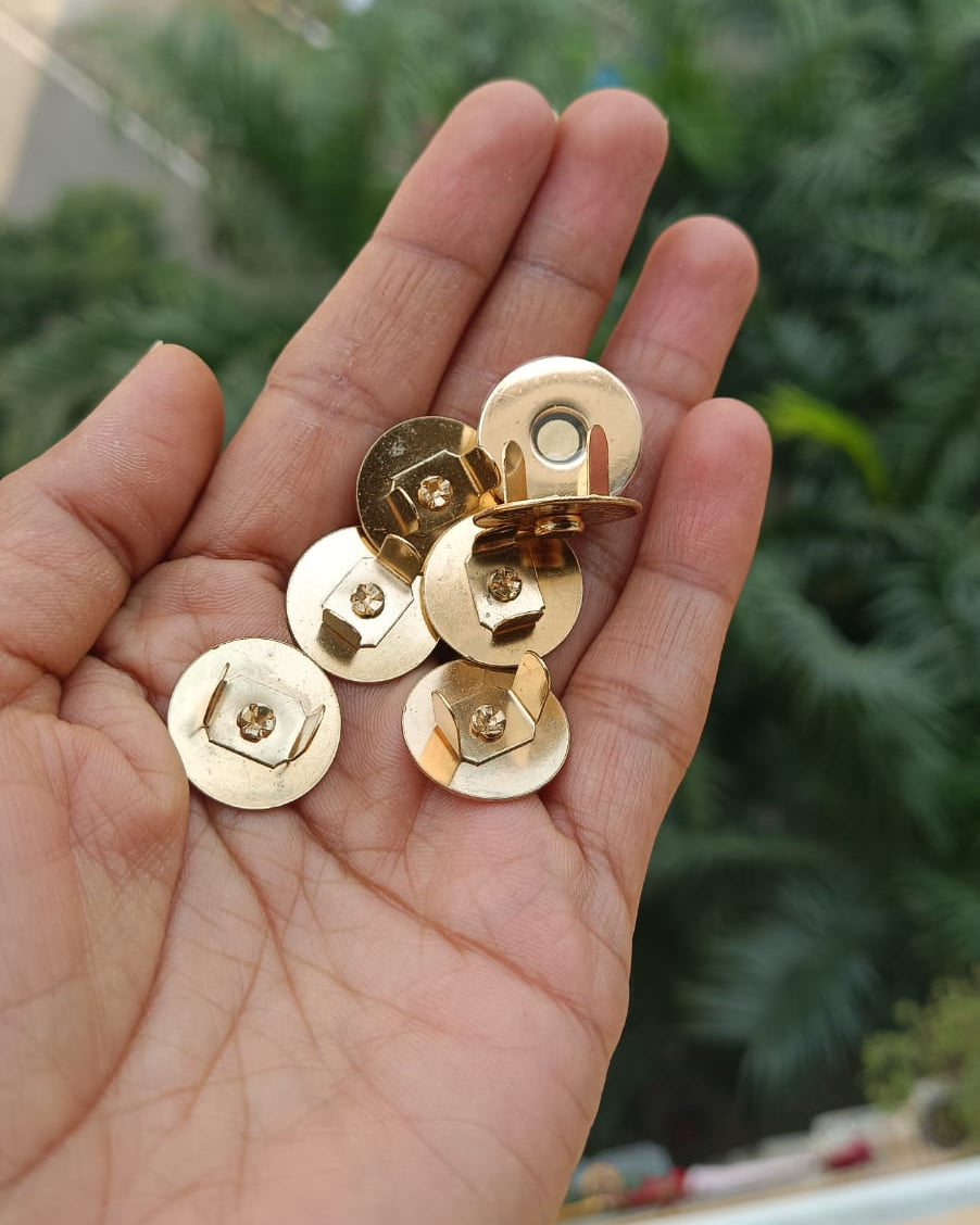 Magnetic Snap Button | Gold | India Leather Supply