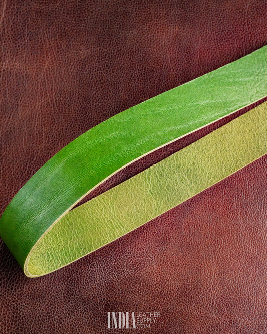 Meadow Green Leather Belt Strap 2.8-2.9mm | India Leather Supply