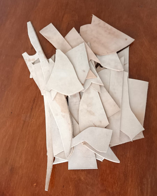 Scrap Leather Full Grain Water Buffalo Crust Natural | India Leather Supply
