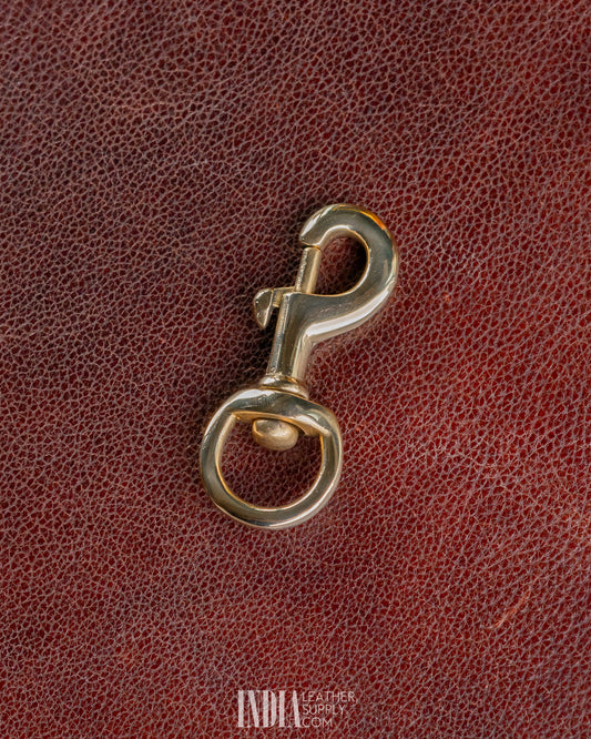 Swivel Dog Hook (Trigger Snap), Solid Brass | India Leather Supply