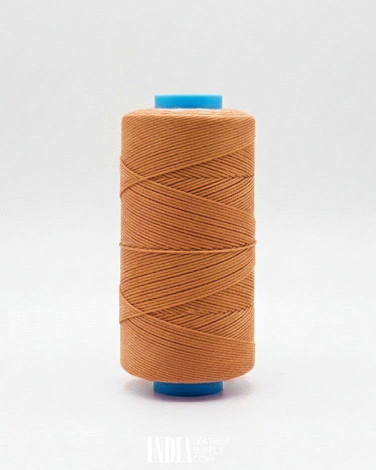 0.8mm 400 Meters Polyester Waxed Thread | Beige | India Leather Supply