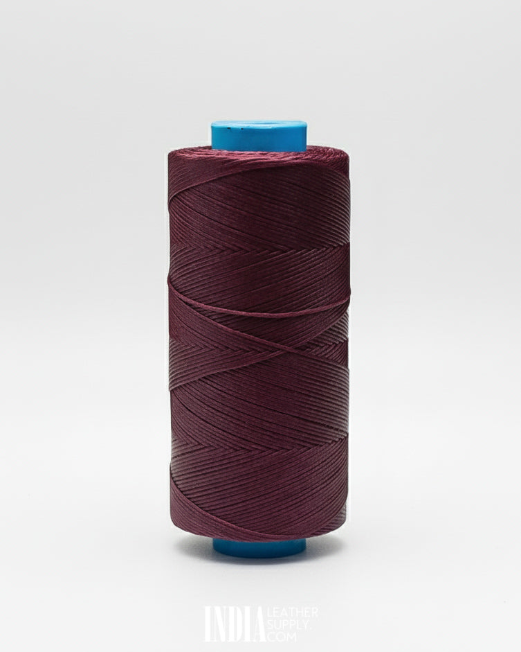 0.8mm 400 Meters Polyester Waxed Thread | Burgundy | India Leather Supply