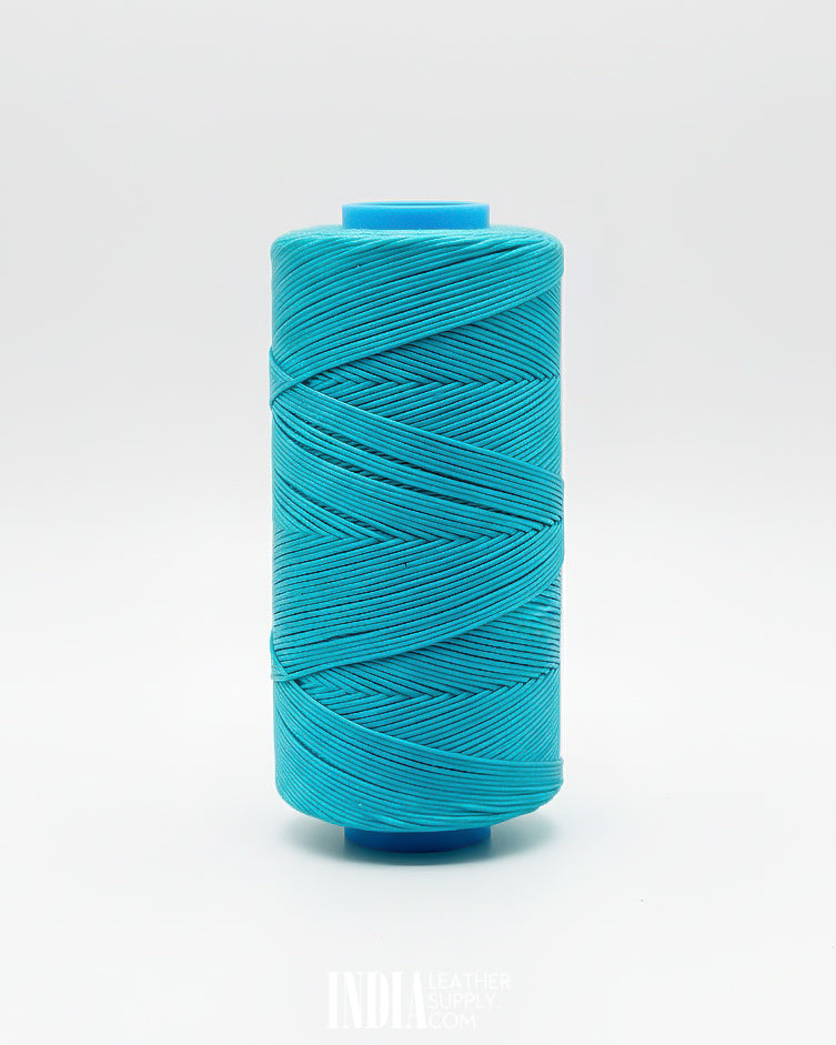 0.8mm 400 Meters Polyester Waxed Thread | Cerulean | India Leather Supply