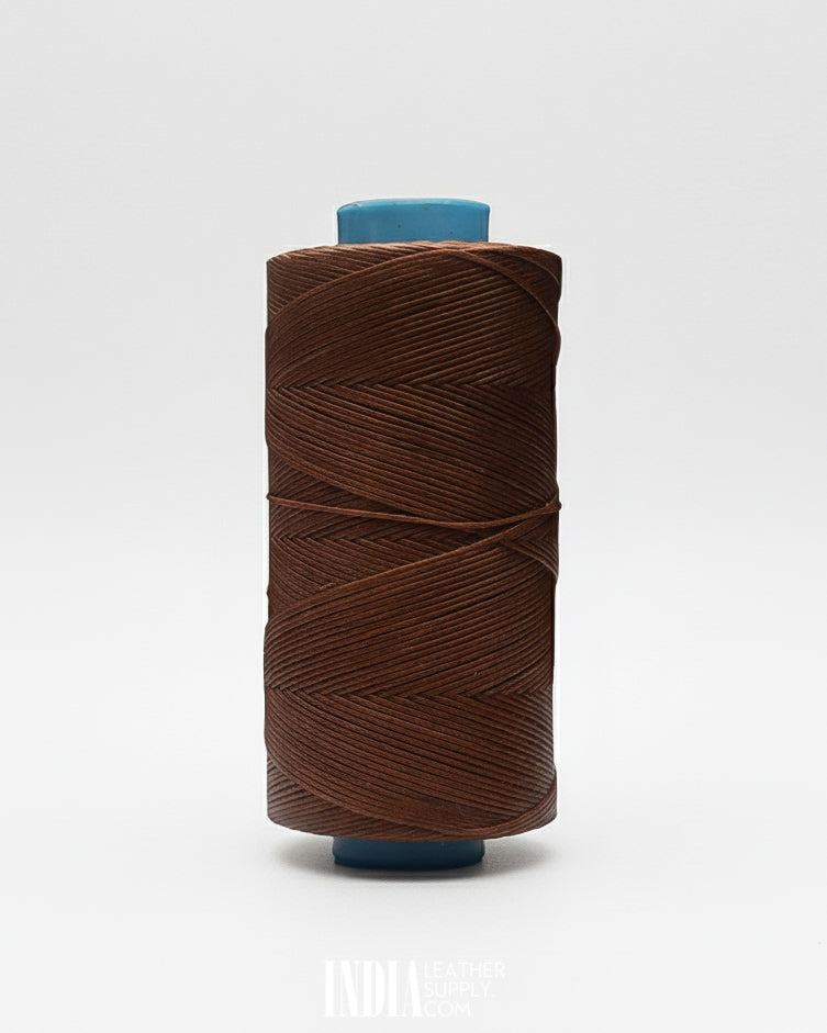 0.8mm 400 Meters Polyester Waxed Thread | Copper Brown | India Leather Supply