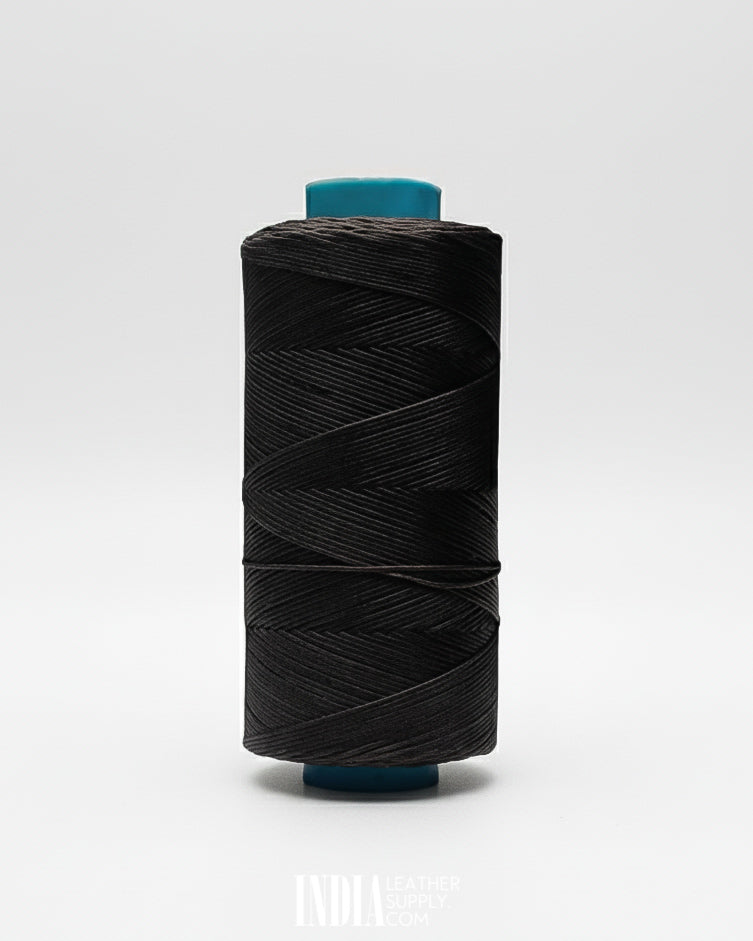 0.8mm 400 Meters Polyester Waxed Thread | Dark Grey | India Leather Supply