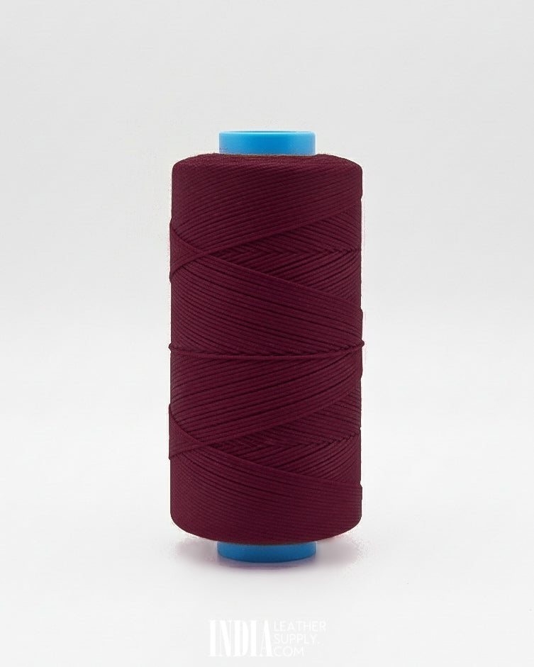 0.8mm 400 Meters Polyester Waxed Thread | Dark Pink | India Leather Supply