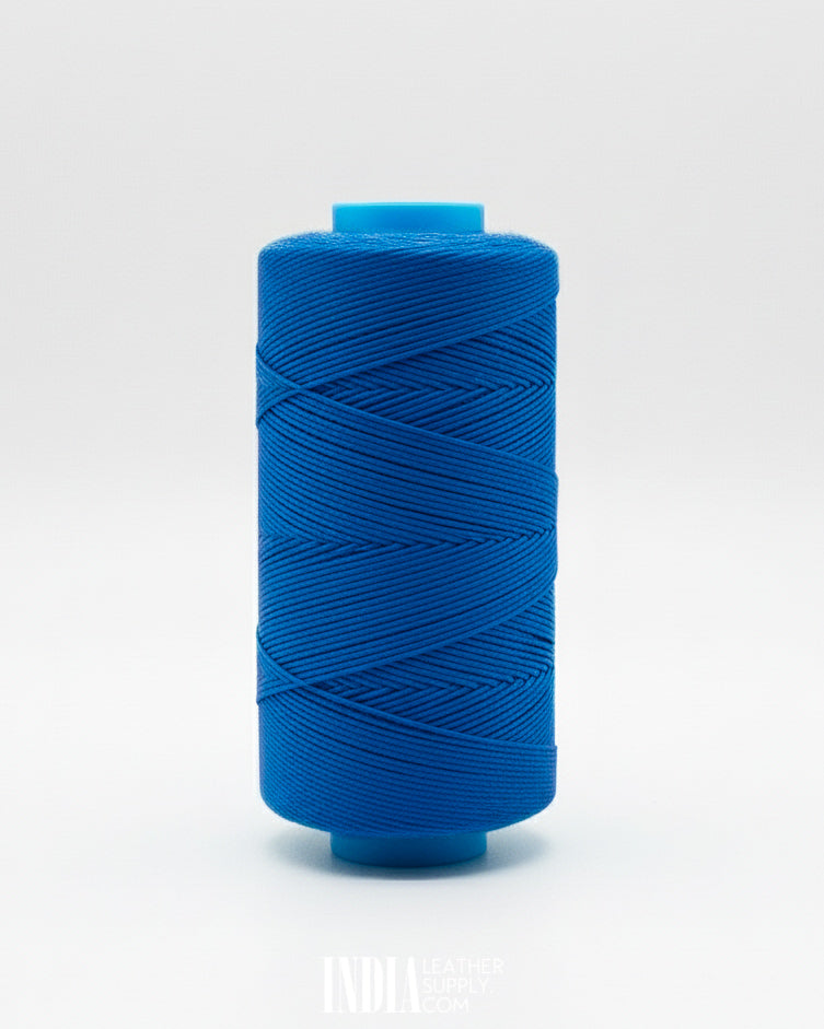 0.8mm 400 Meters Polyester Waxed Thread | Denim Blue | India Leather Supply