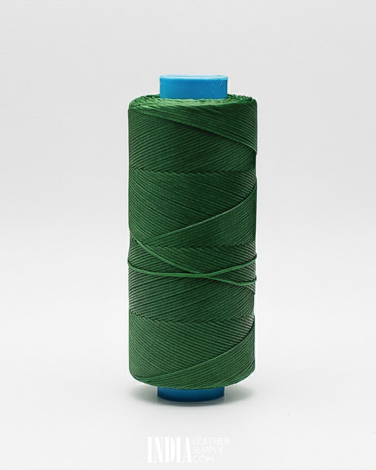 0.8mm 400 Meters Polyester Waxed Thread | Green | India Leather Supply