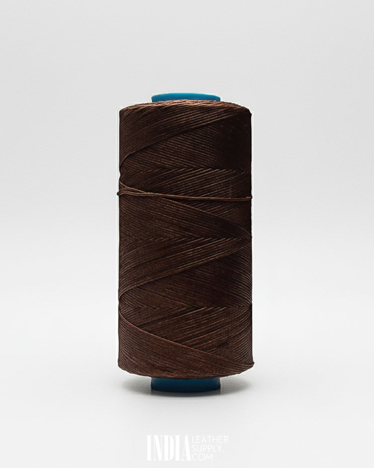 0.8mm 400 Meters Polyester Waxed Thread | Light Brown | India Leather Supply