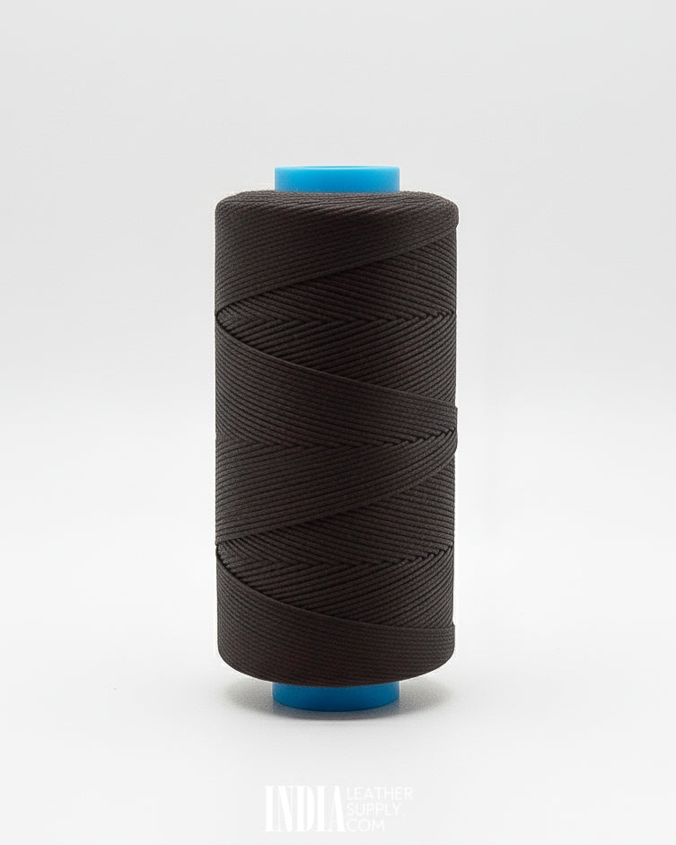 0.8mm 400 Meters Polyester Waxed Thread | Mid Brown | India Leather Supply