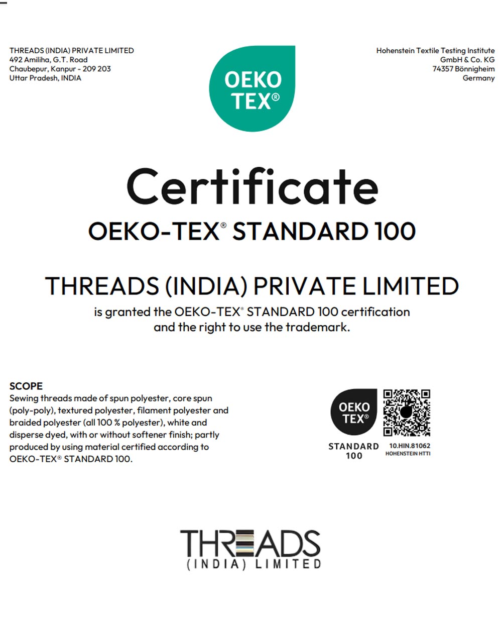 0.8mm 400 Meters Polyester Waxed Thread | Oeko-Tex Certified | India Leather Supply