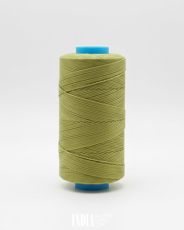 0.8mm 400 Meters Polyester Waxed Thread | Olive Green | India Leather Supply