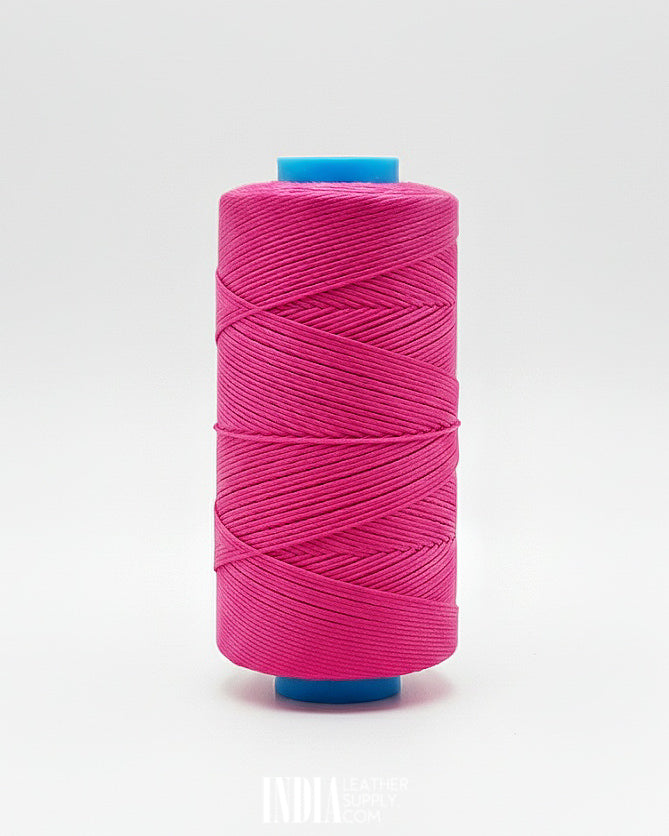 0.8mm 400 Meters Polyester Waxed Thread | Pink | India Leather Supply