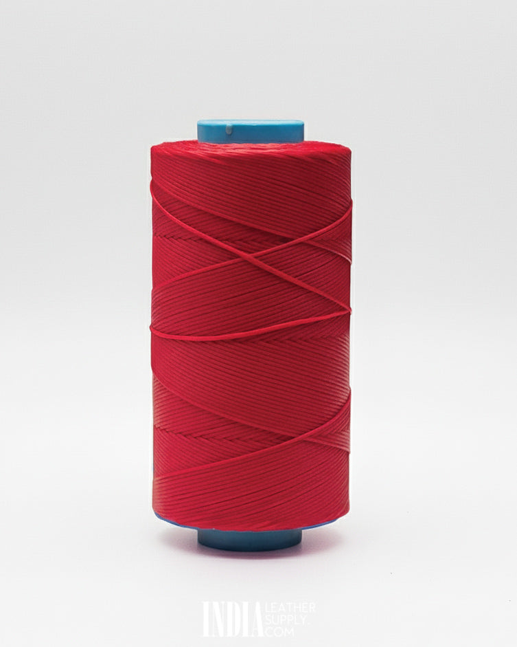 0.8mm 400 Meters Polyester Waxed Thread | Red | India Leather Supply