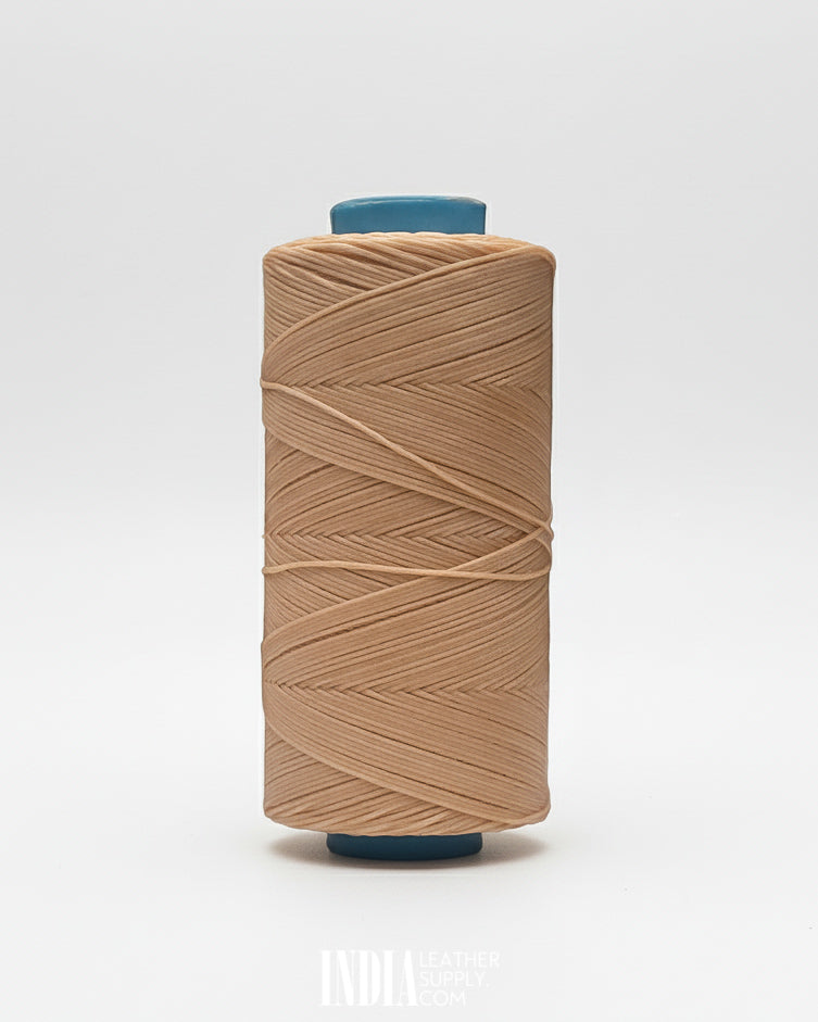 0.8mm 400 Meters Polyester Waxed Thread | Warm Cream | India Leather Supply