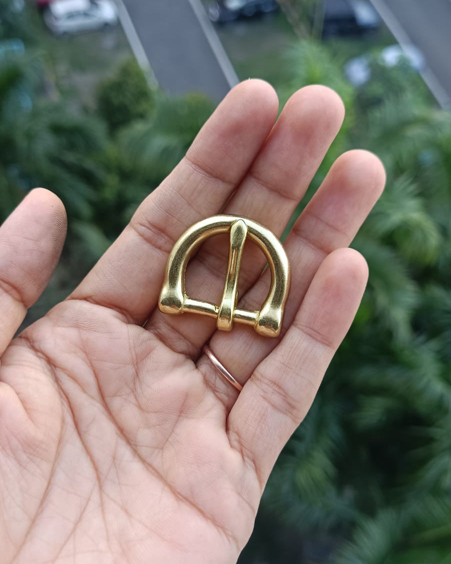 19mm Premium Lacquered Solid Brass Buckle | India Leather Supply