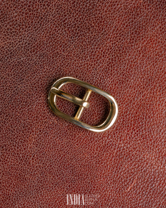 22mm Centre Bar Buckle, Solid Brass | India Leather Supply