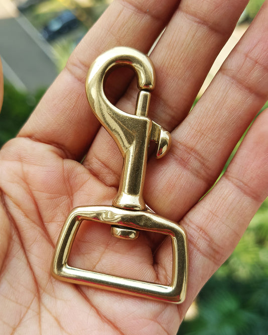 Licchavi 25*60mm Trapezoid shape tail Swivel Hook Solid Brass
