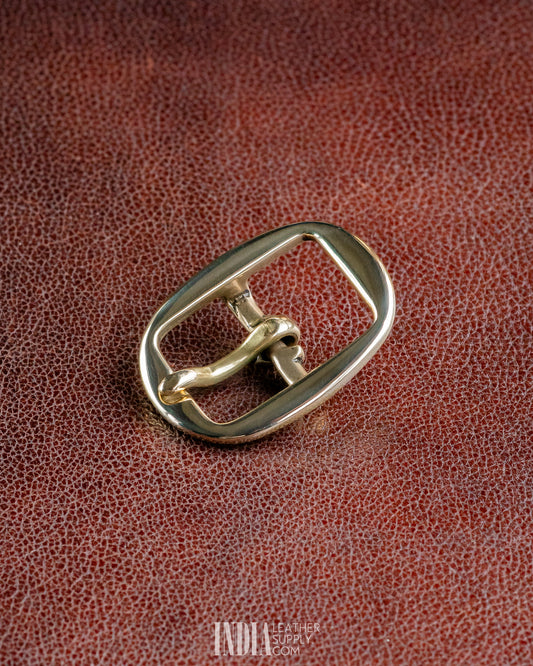 25mm Centre Bar Buckle Solid Brass - 1 | India Leather Supply