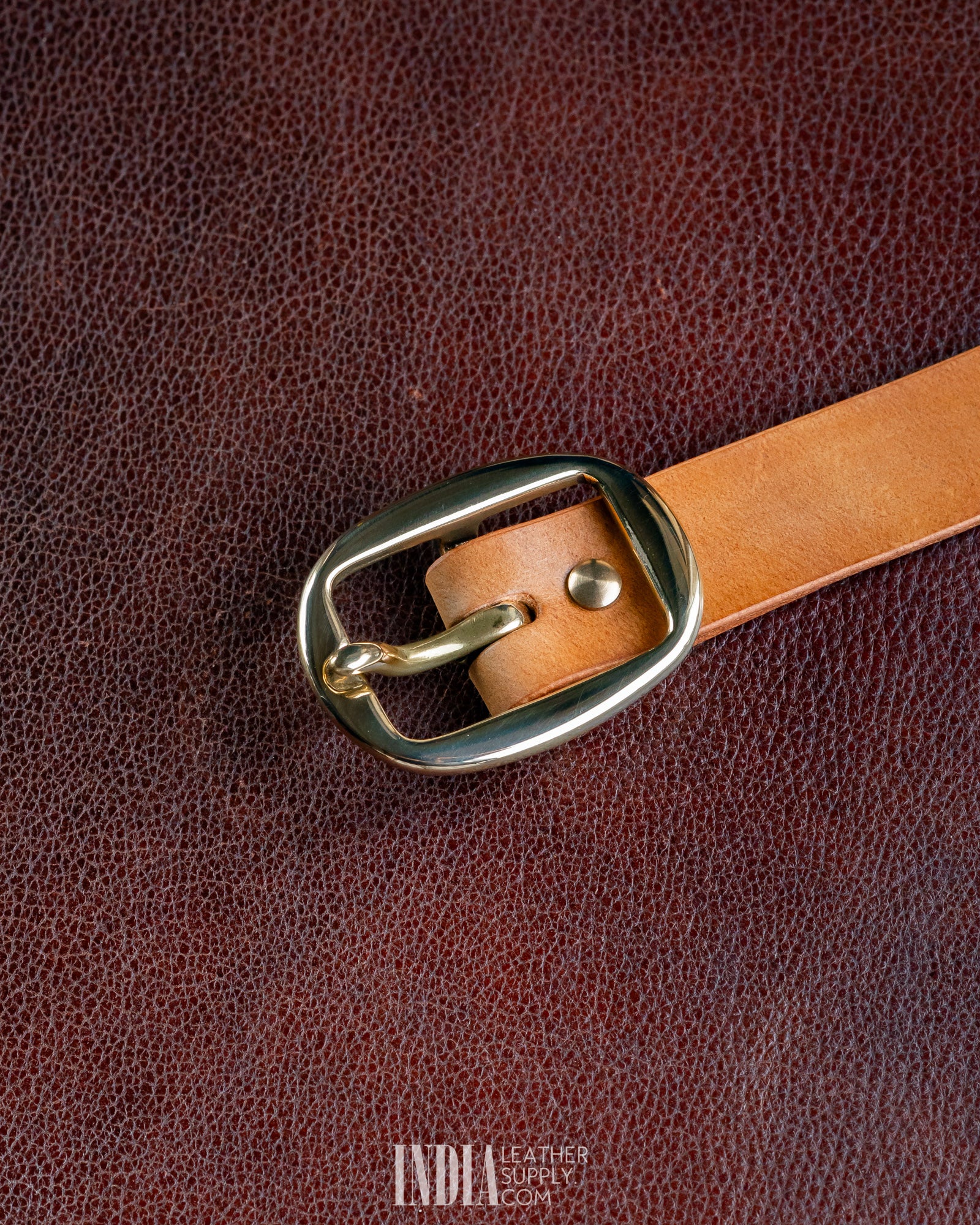 25mm Centre Bar Buckle Solid Brass - 2 | India Leather Supply