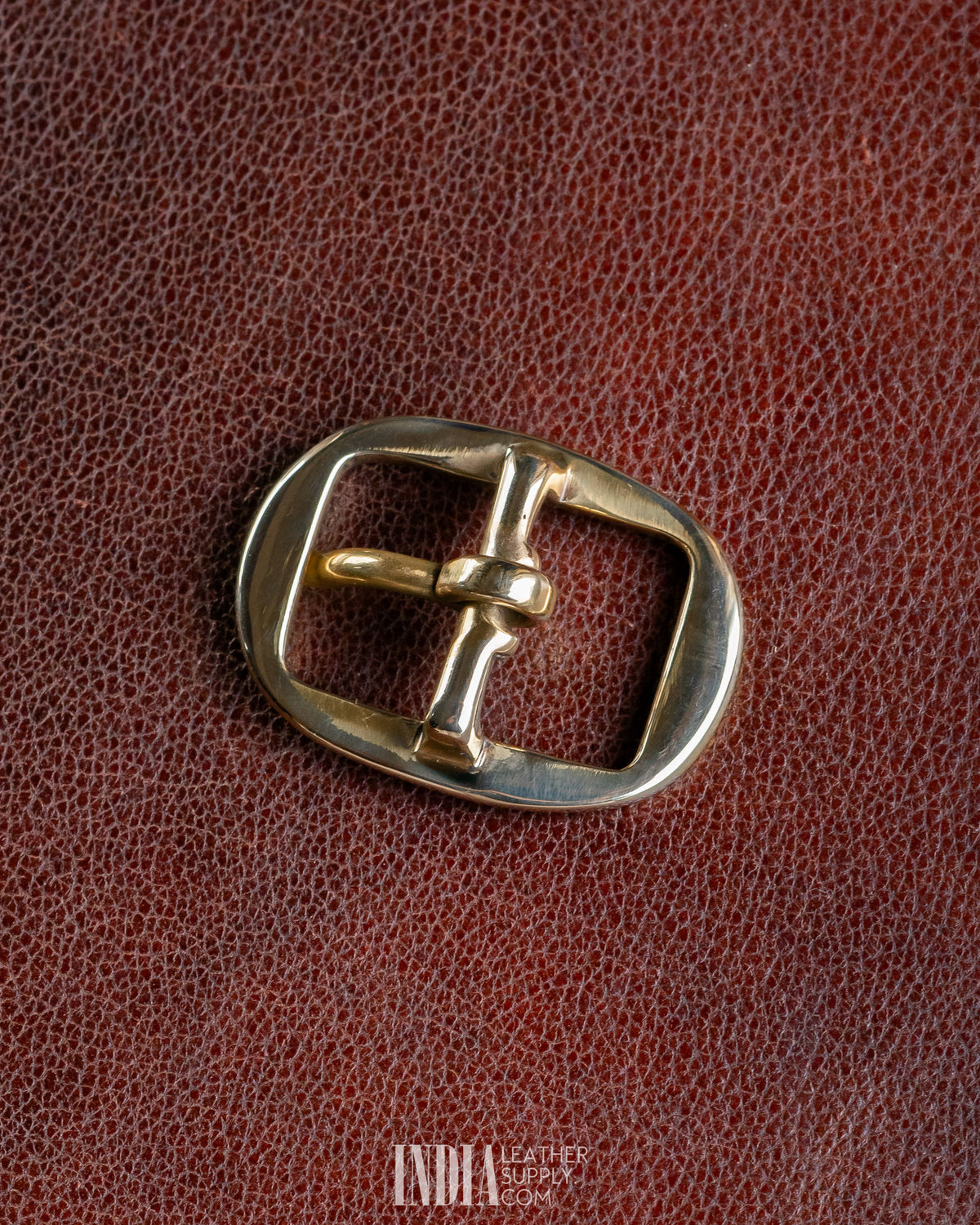 25mm Centre Bar Buckle Solid Brass - 3 | India Leather Supply