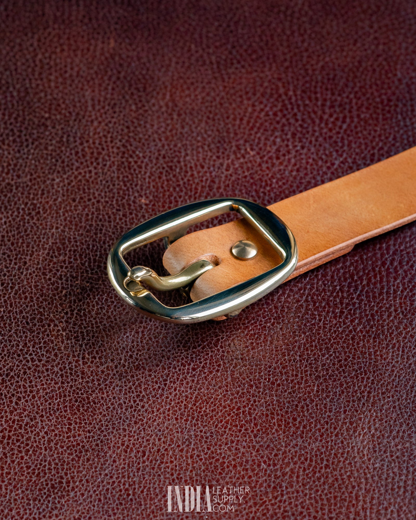 25mm Centre Bar Buckle Solid Brass - 4 | India Leather Supply