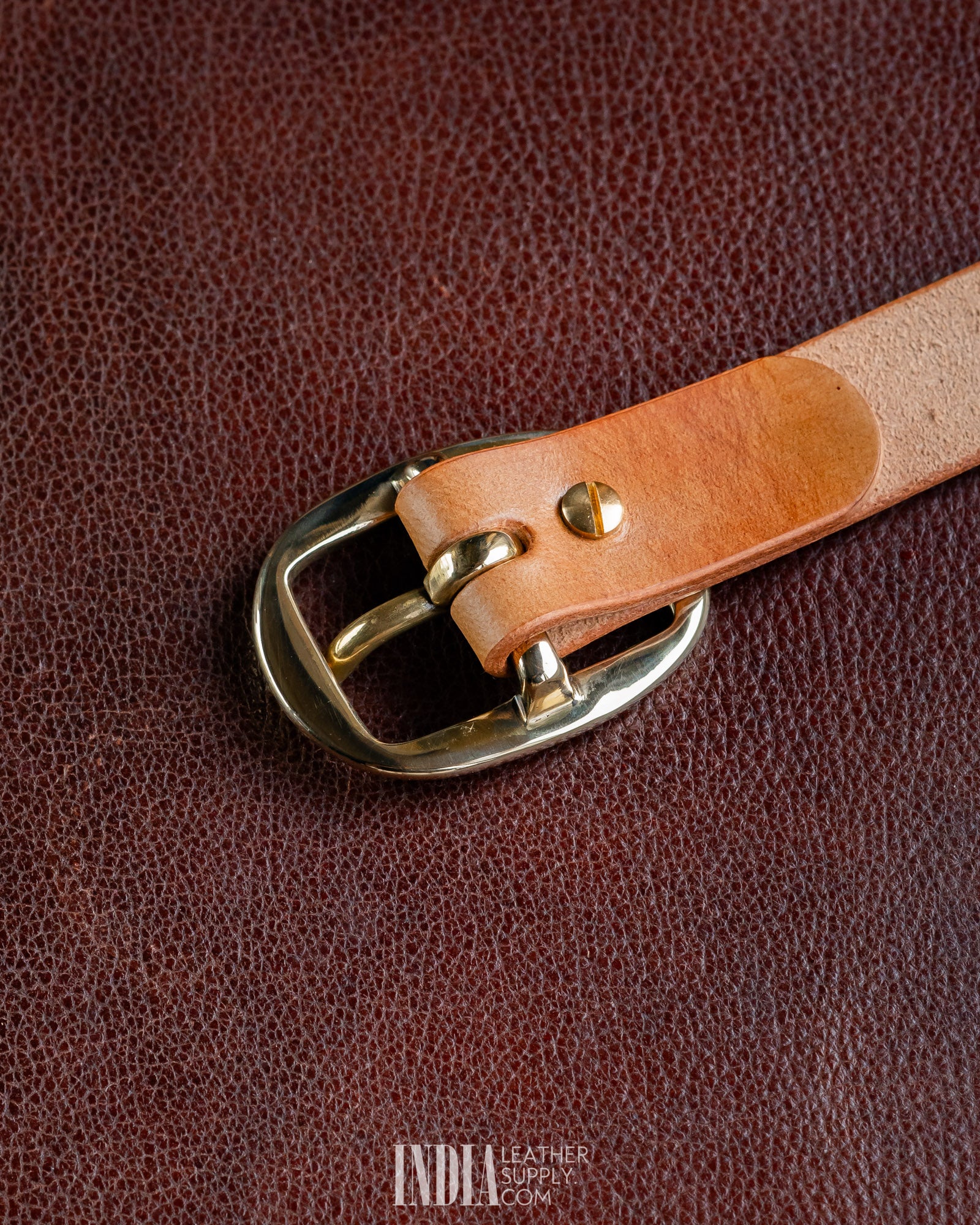 25mm Centre Bar Buckle Solid Brass - 5 | India Leather Supply