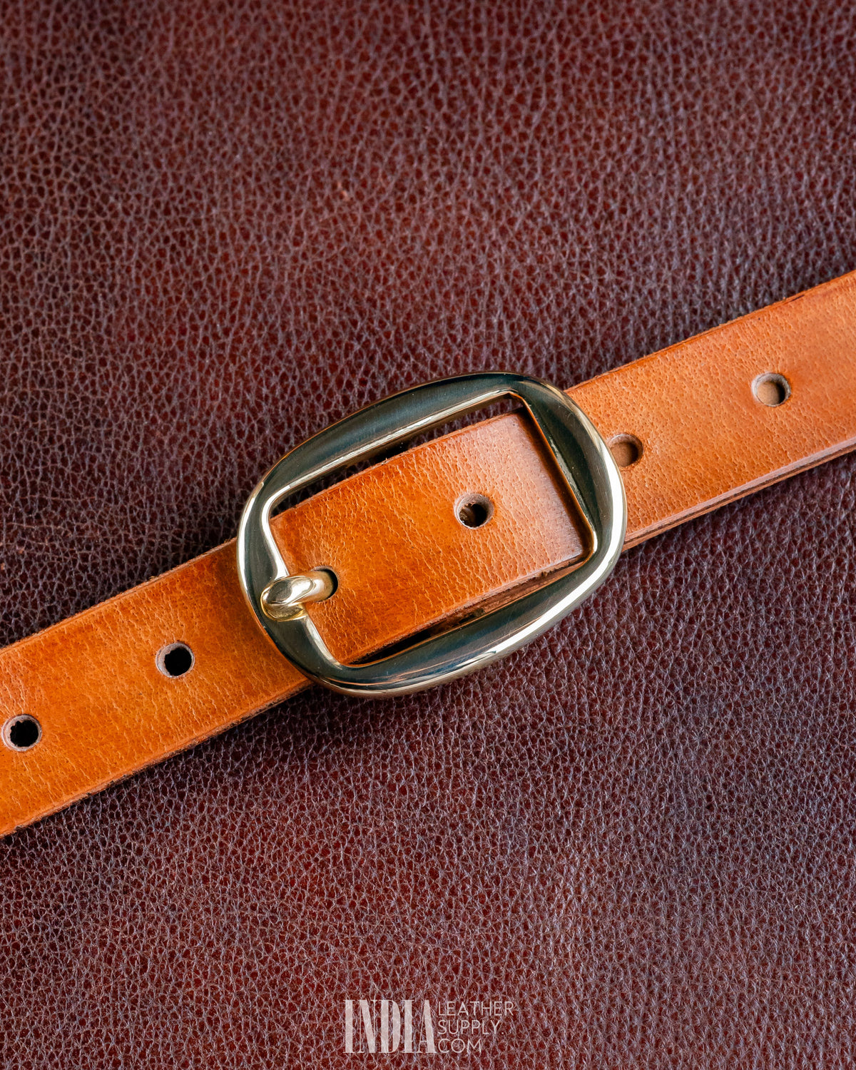 25mm Centre Bar Buckle Solid Brass - 6 | India Leather Supply