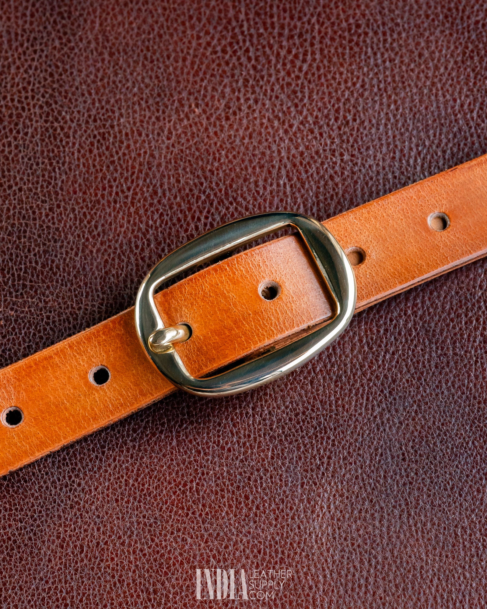 25mm Centre Bar Buckle Solid Brass - 6 | India Leather Supply