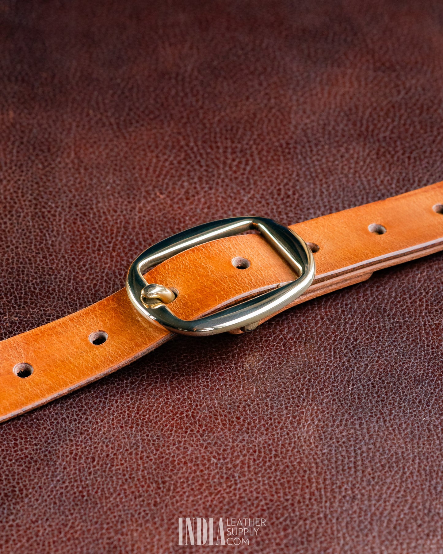 25mm Centre Bar Buckle Solid Brass - 8 | India Leather Supply