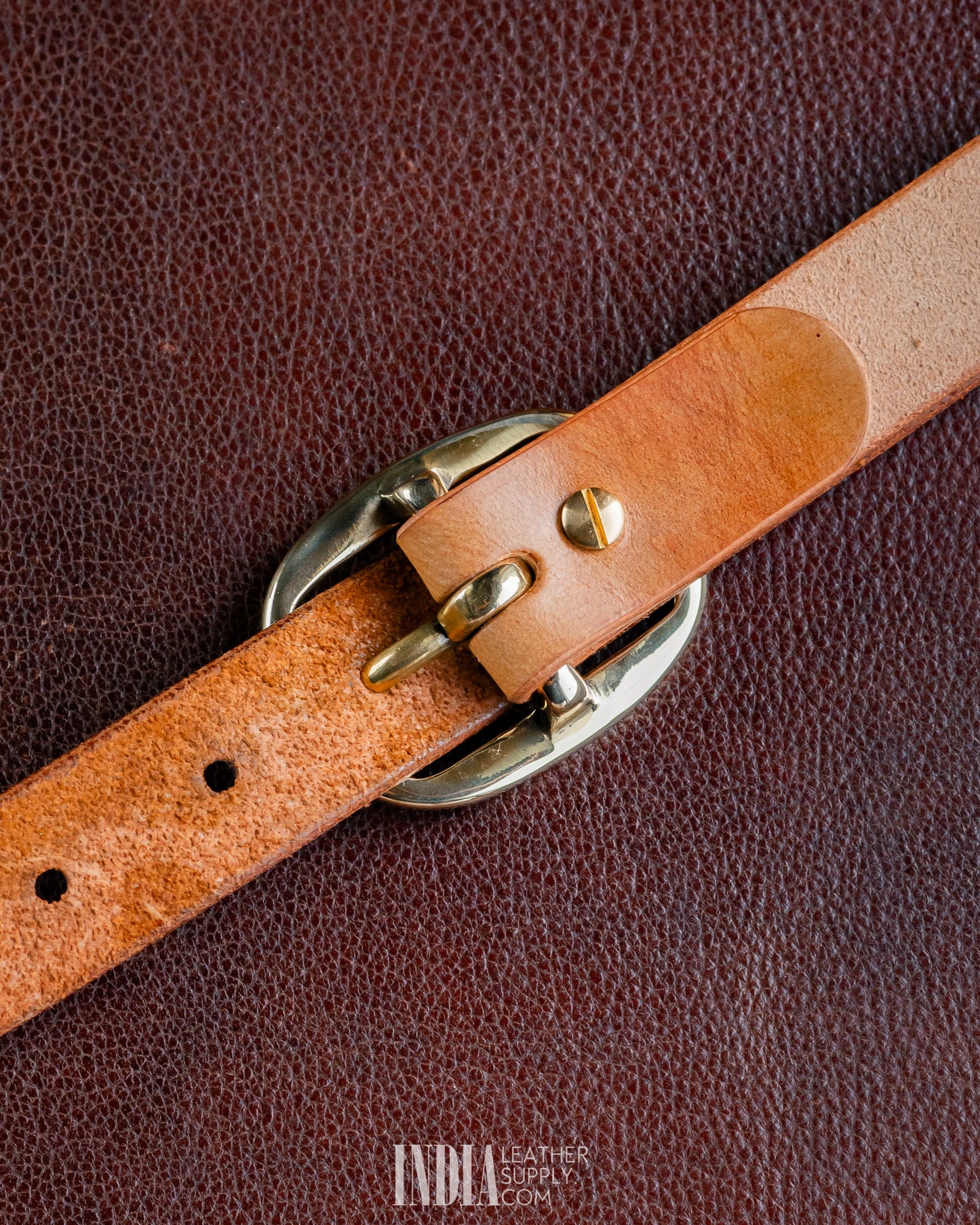 25mm Centre Bar Buckle Solid Brass - 9 | India Leather Supply