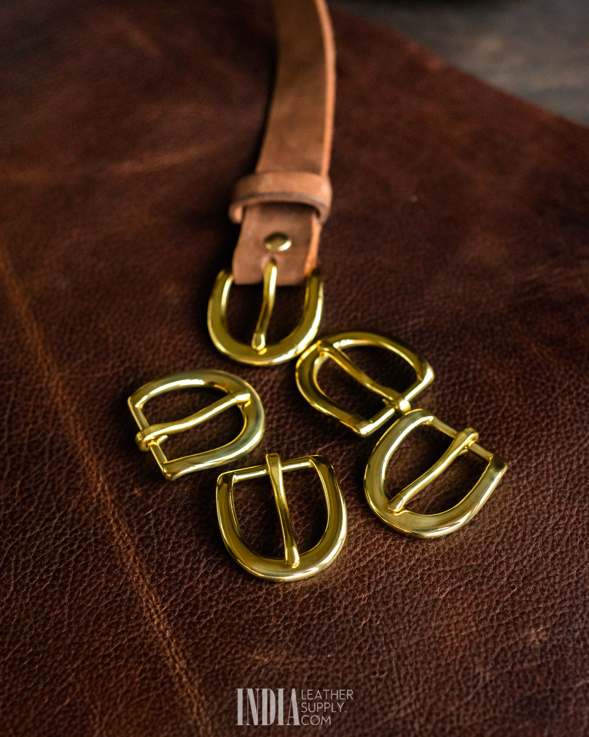 25mm Premium Lacquered Solid Brass Buckle | India Leather Supply