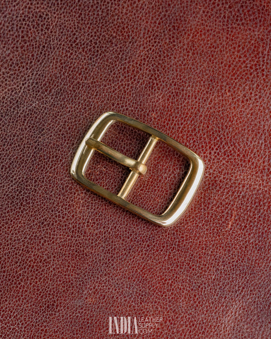 36mm Centre Bar Buckle, Solid Brass | India Leather Supply
